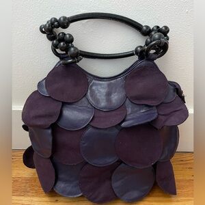 Bueno Deep Purple Circular Accent Shoulder Bag